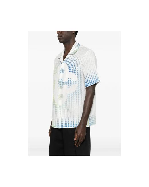 Casablanca White Short Sleeve Shirts for men