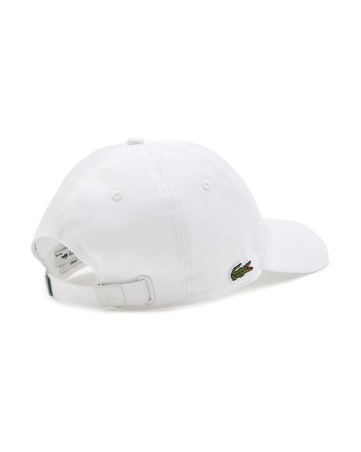 Lacoste Baseball cap twill baumwolle bio in White für Herren