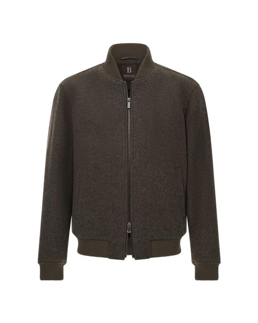Boggi Woll-Nylon-Bomber in Gray für Herren