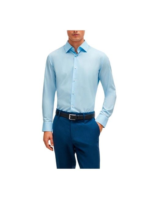 Boss Blue Formal Shirts for men