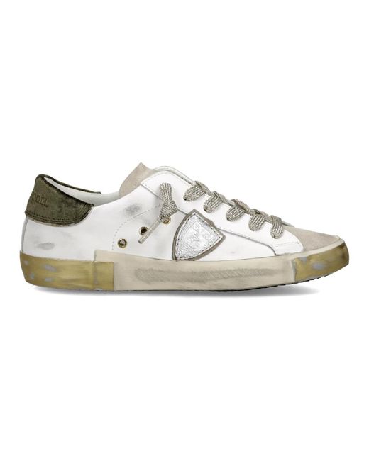 Philippe Model Schoenen ,Wit ,Katoen Sneakers Prsx Tennis in het White