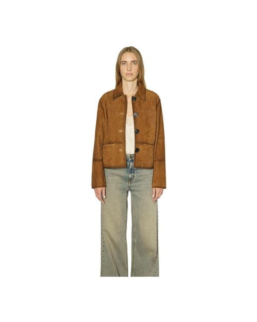 Zadig & Voltaire Brown Leather Jackets