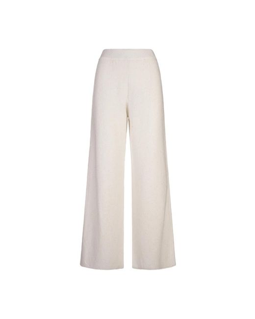 Wide Trousers Fabiana Filippi de color White