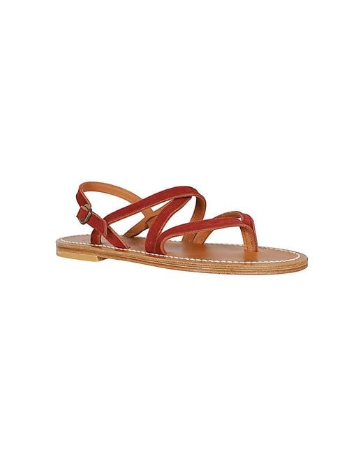 K. Jacques Brown Flat Sandals