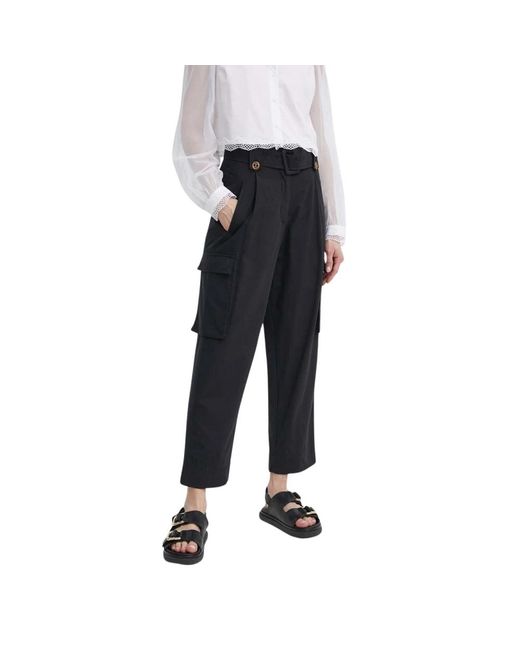 Twinset Black Cropped Trousers