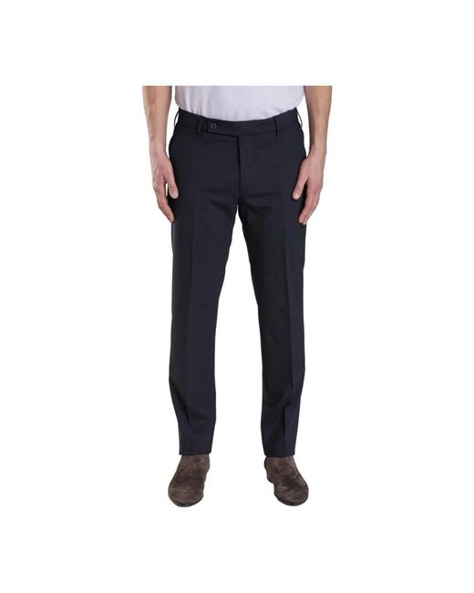 BERWICK 1707 Blue Suit Trousers for men