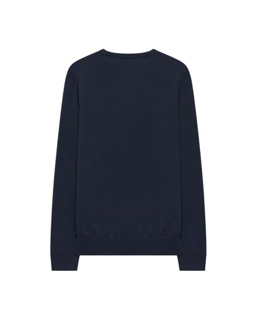 Alpha Studio Blue Round-Neck Knitwear for men