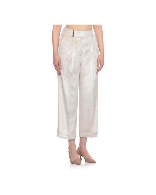 Peserico Natural Straight Trousers