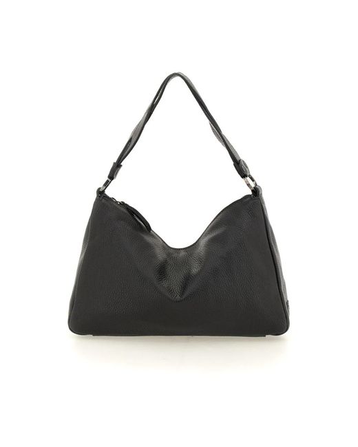 Gabs Black Leder-schultertasche mit reißverschluss