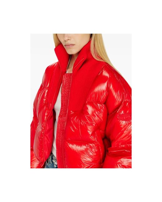 DIESEL Red Winter Jackets