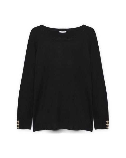 FIORELLA RUBINO Black Pullover mit lenzingTM ecoveroTM viskose