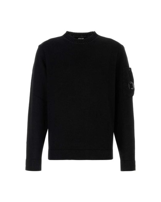 C P Company Black Round-Neck Knitwear for men