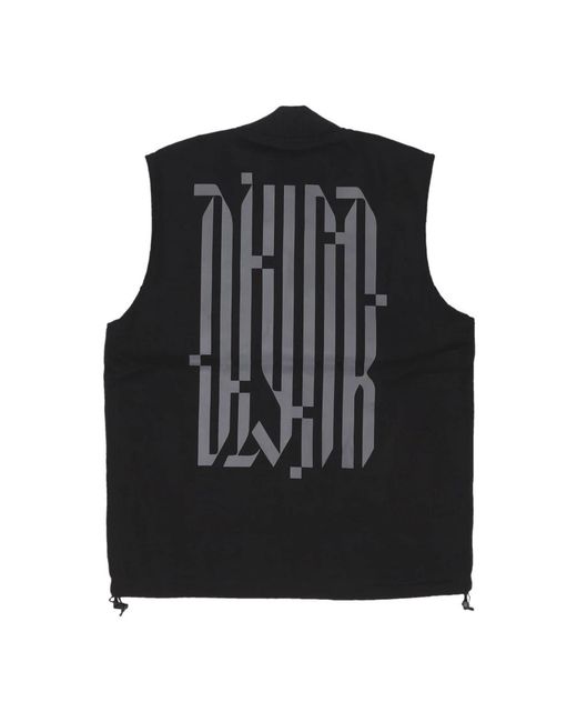 DOLLY NOIRE Jassen ,Zwart ,Katoen Reflecterend Urban Vest Zwart in het Black voor heren