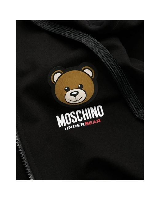 Moschino Hoodies & Sweatvesten ,Zwart ,Katoen Underbear Hoodie in het Black voor heren