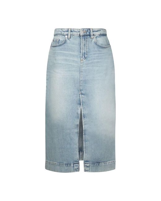 7 For All Mankind Blue Blaue Röcke Heben Sie Ihren Kleiderschrank Stil