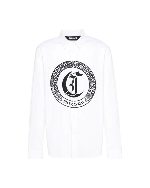 Just Cavalli White Casual Shirts for men
