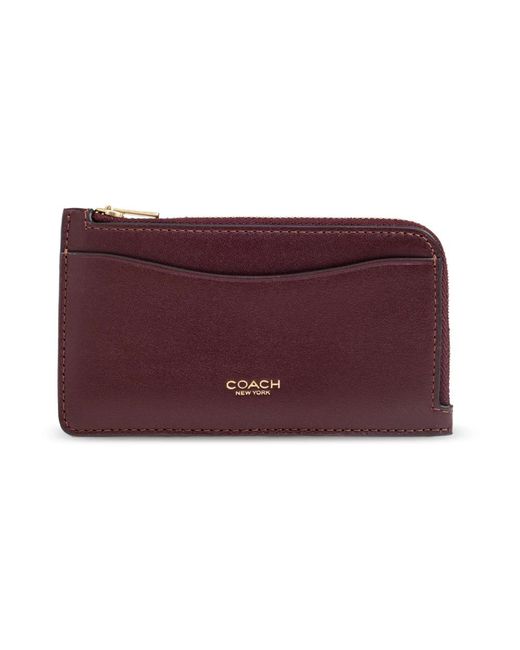 COACH Accessoires ,Rood ,Leer Wallets & Cardholders in het Red