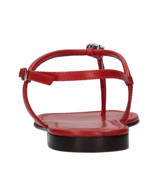 Giuseppe Zanotti Red Flat Sandals