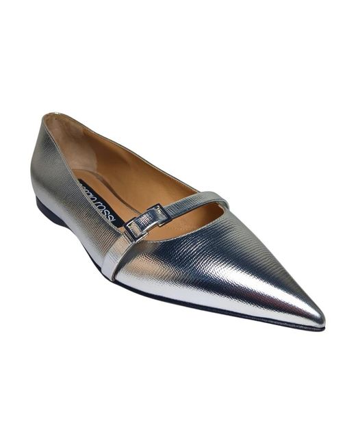 Sergio Rossi Blue Ballerina Shoes