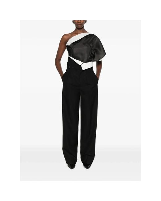 Carven Black Wide Trousers