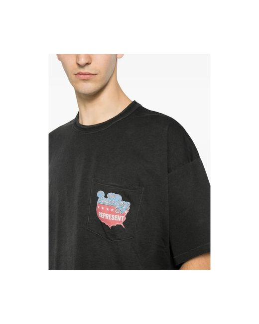 T-Shirts Represent de hombre de color Black