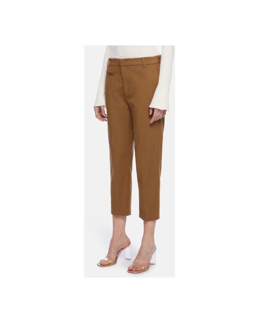Straight Trousers di Dondup in Brown