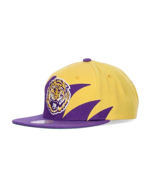 Mitchell & Ness Accessoires ,Geel ,Polyester Lsu Tigers Basketball Cap Snapback in het Yellow voor heren