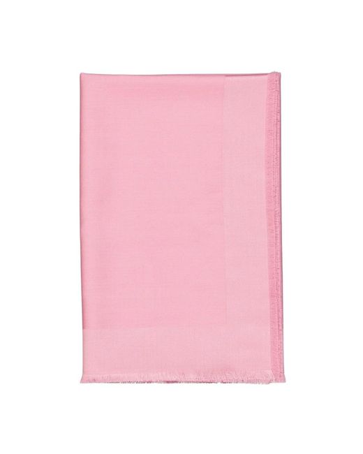 Givenchy Pink Seidenschal quadratisch fransen wolle