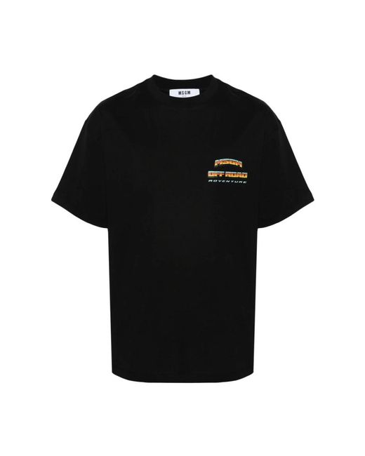 MSGM Tops ,Zwart ,Katoen T-Shirts in het Black voor heren