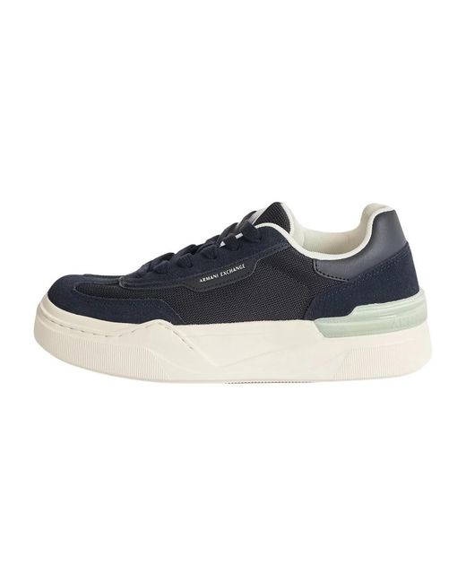 ARMANI EXCHANGE Blue Sneakers for men