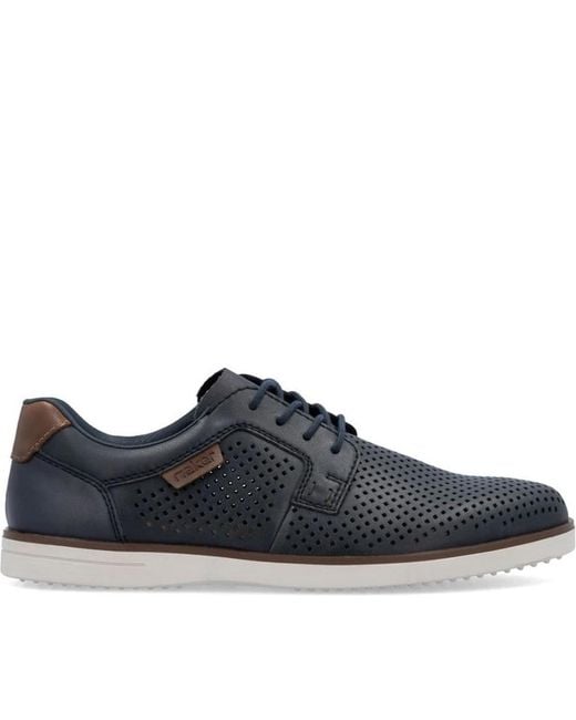 Rieker Blue Laced Shoes for men