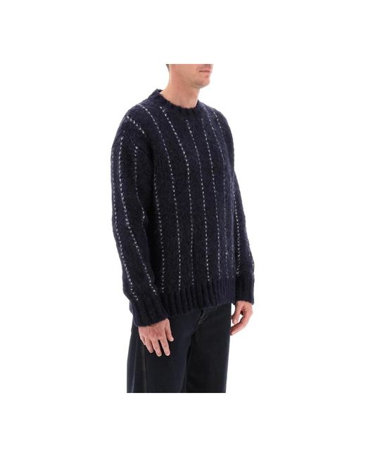 Sacai Round-neck knitwear in Blue für Herren