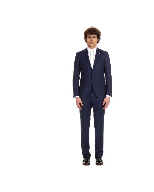 Tagliatore Blue Single Breasted Suits for men