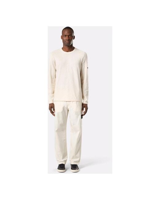 Stone Island Natural Straight Trousers for men