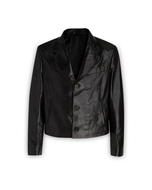 Ferragamo Jassen ,Zwart ,Leer Giacche Gilet Blazers in het Black voor heren