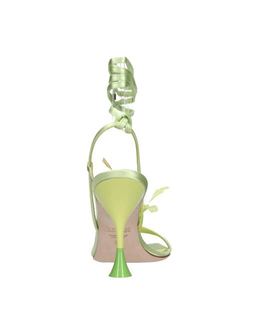 3Juin Green High Heel Sandals