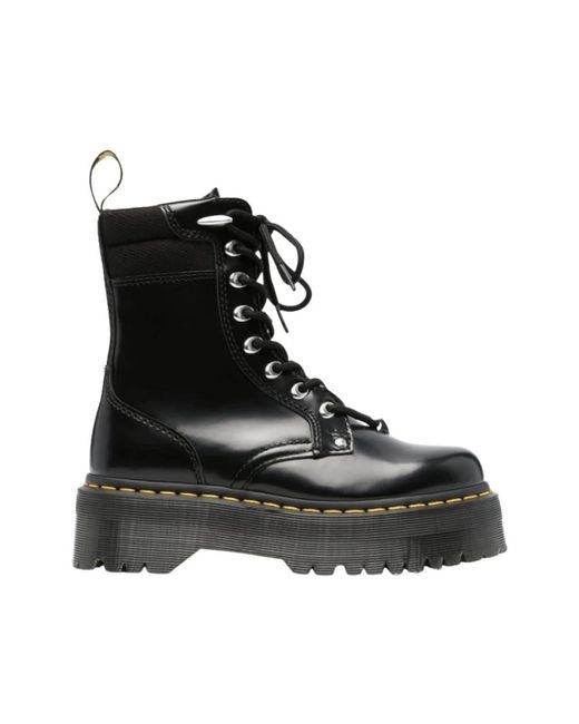 Botasegras De Cuero Cremallera Y Detalles Brillantes, Mujer, Talla Dr. Martens de color Black
