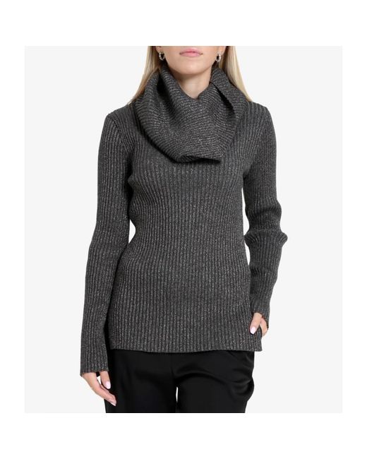 Alberta Ferretti Truien & Vesten ,Grijs ,Wol Rullekrave in het Gray