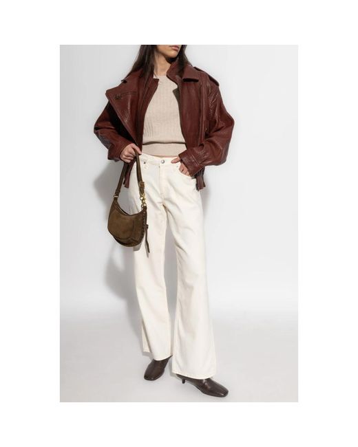 Rag & Bone Jeans ,Katoen Saige Relaxed Straight Jeans in het Natural