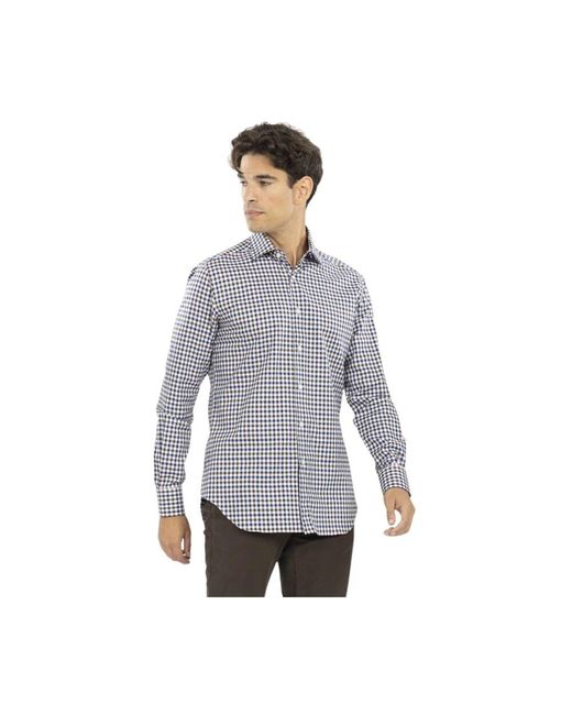 Xacus Super baumwollkaro hemd in Gray für Herren