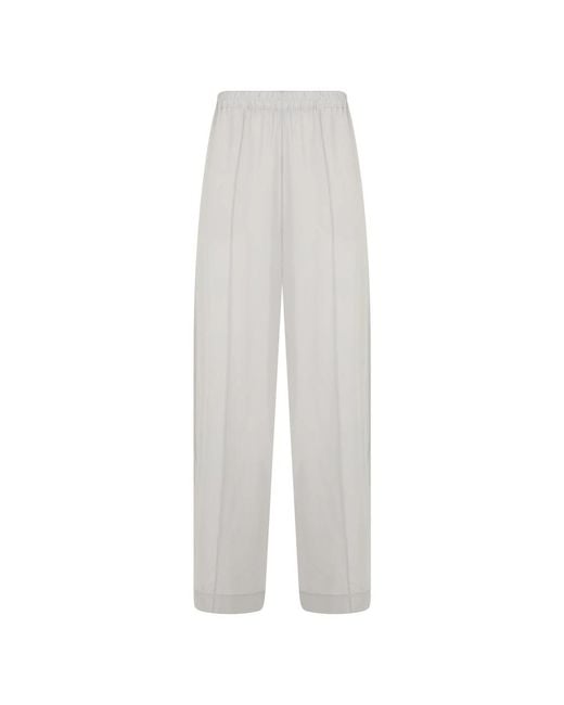 Fabiana Filippi White Wide Trousers