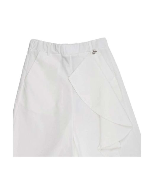 Dixie White Casual Shorts