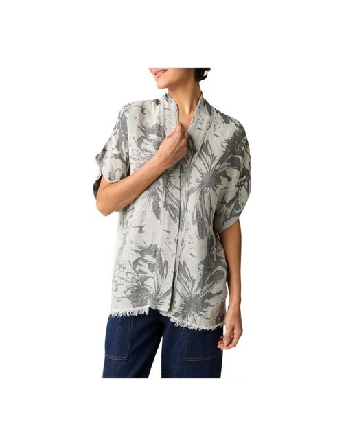 ALESSIA SANTI Gray Blouses