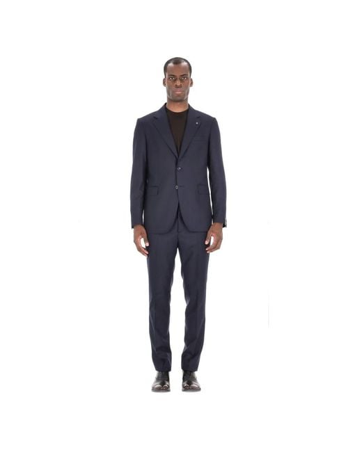 Tagliatore Blue Single Breasted Suits for men