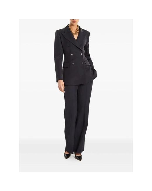 P.A.R.O.S.H. Blue Straight Trousers