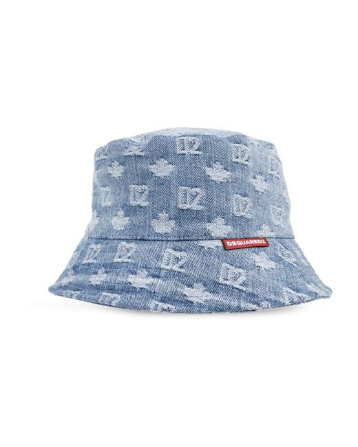 DSquared² Monogram Bucket Hat in het Blue voor heren