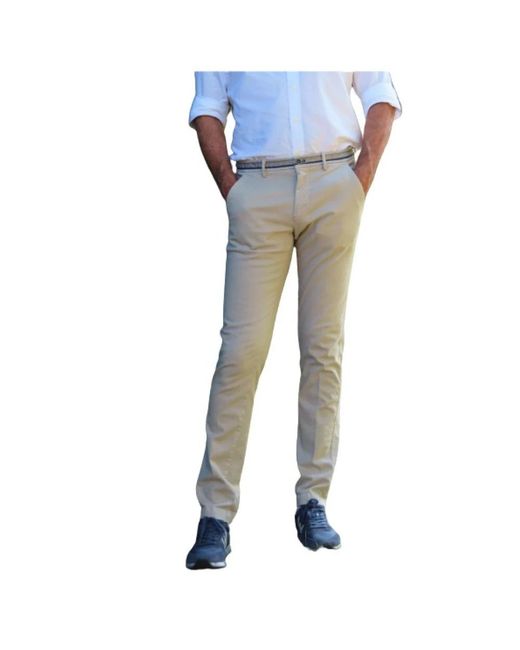 Mason's Broeken ,Katoen Torino Chino Broek in het Blue voor heren