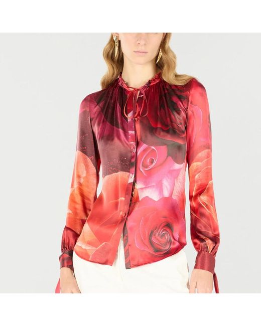 Roberto Cavalli Red Blouses