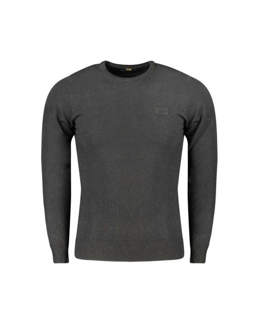 Roberto Cavalli Gray Round-Neck Knitwear for men