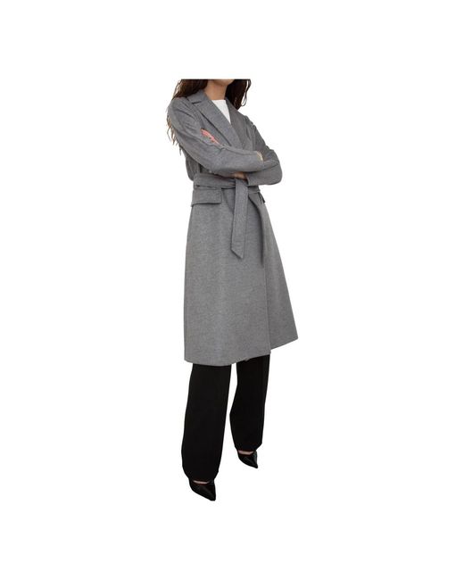 Max Mara Gray Belted Coats